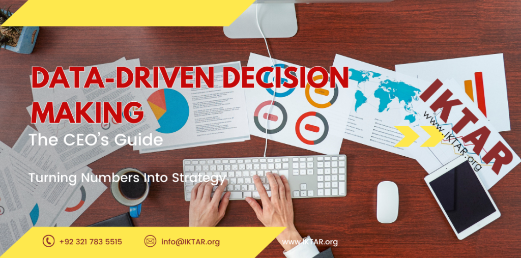 CEO analyzing business data dashboards, representing data-driven decision-making for executive leaders
