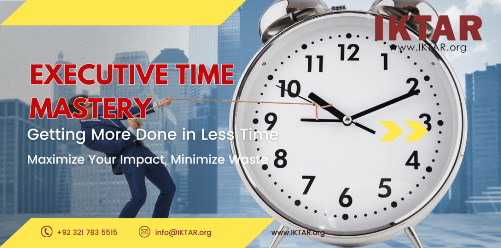 Executive managing tasks efficiently with a planner and digital tools, symbolizing time mastery for increased productivity.