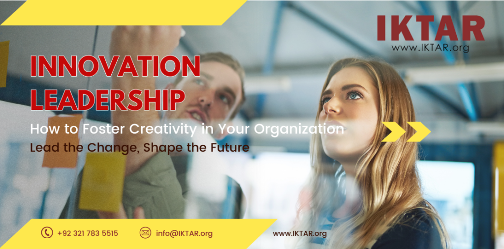 Business leader encouraging a team brainstorming session, representing innovation leadership and fostering creativity in organizations.