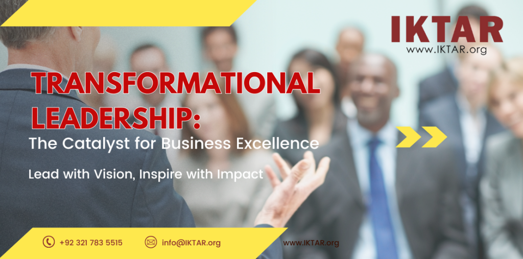Business leader speaking at a professional conference, representing IKTAR's Transformational Leadership program, promoting strategies for driving business excellence.